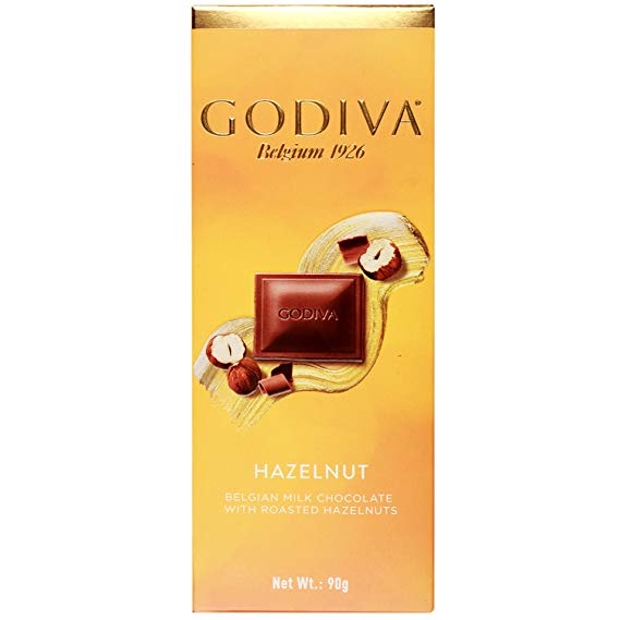 Godiva Belgian Milk Chocolate With Roasted Hazelnuts, 90g
