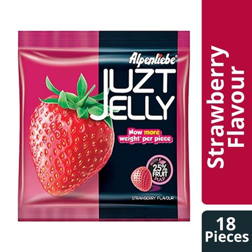 ALPENLIEBE Juzt Jelly – Strawberry Flavour, 18 pcs Pouch